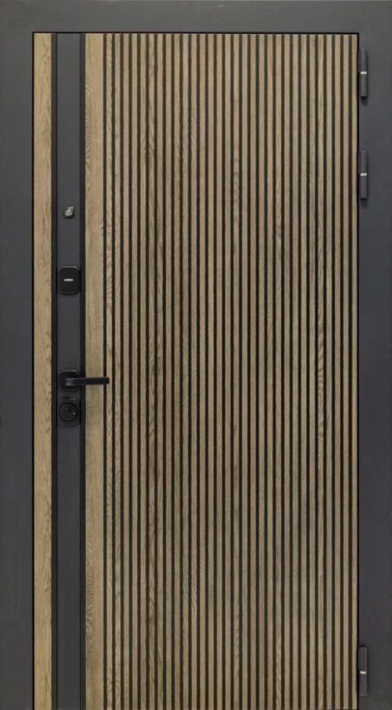 Входная дверь ДвериПРО Rosna ФЛ-259 (10мм, дуб с пилением) DPRO196492 внешняя сторона